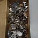 Ravinte 10 Pack 5 Pairs 1-1/2 inch Overlay Soft Close Hinges for Kitchen Cabinet Hinges Satin Nickel Hidden Hinges Stainless Steel Concealed Hinge Self Closing