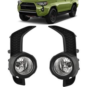 Fog Lights Compatible with 2014-2024 4Runner TRD SR5 A Pair of Fog Lamps with Bezels and Bulbs