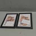 Pack of 2 Hoikwo 4x6 Black Plastic Frame with Plastic Cover, Mat Opening 3.1x4.6, Displays 4x6 Without Mat, 1 Pack 4 by 6 Frame for Wall Hanging and Table