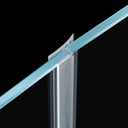 Flexible1/4 Shower Door Side Seal Strip 100 Inch Shower Glass Door Side Sweep for Frameless Glass Door,Silicone