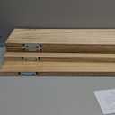 Wood Floating Shelves for Wall, Wooden Wall Shelves for Bedroom, Mounted Shelves for Living Room, Set of 4 Light Brown 48 Inch