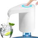 Electric Water Bottle Pump, Water Bottle Dispenser,USB Charging Drinking Water Dispenser, Universal Water Pump for 5 Gallon Water Jugs Bottles, Portable Water Dispenser for Home Camping (White-01)