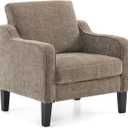 VINGLI Accent Chair for Living Room Chairs Light Brown Reading Chair for Bedroom Scooped Arm Chair Mid Century Modern Accent Chairs Upholstered Comfy Chair for Apartment, Waiting Room, 29.9 inches x 30.7 inches x 33 inches