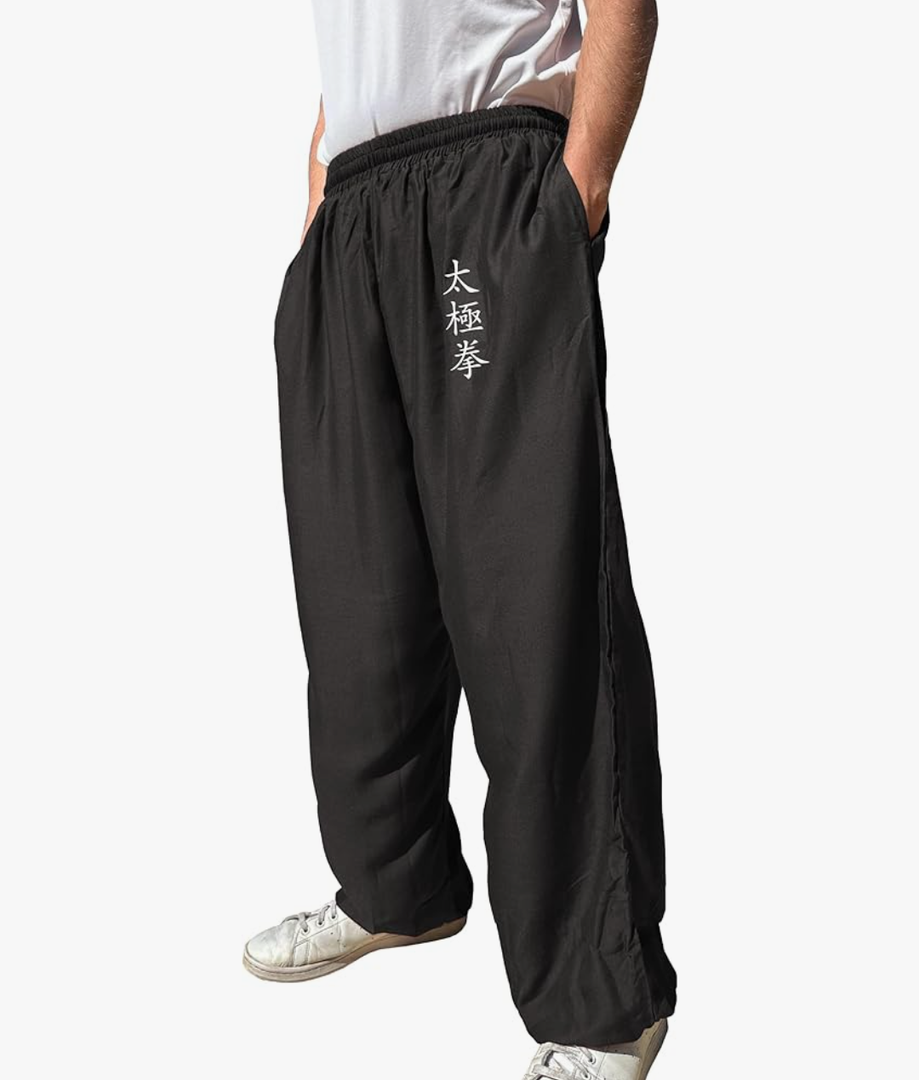 Kung Fu Pants Wing Chun Tai Chi Style with Pockets, Loose Pant Rayon V3 M