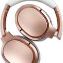iLive Electronics Active Noise Cancellation Bluetooth Headphones, Adjustable Headband, Includes 3.5mm Audio Cable, Rose Gold (IAHN40RGD)