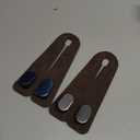 Purse Hook for Car - Universal Premium Stitched Leather and Aluminum-Magnesium Alloy Double Car Seat Back Storage Hook for Purses, Handbags, Bags (2 Pack)