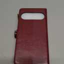 XcaseBar for Google Pixel 9 5G/Pixel 9 Pro 6.3 Wallet case with Zipper Credit Card HolderRFID Blocking,Flip Folio Book PU Leather Phone case Shockproof Cover Women Men for Pixel 9 case Red