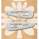 KANPRINCESS Hair Clip, 2Pcs 2.4Inch Rhinestone, Silver, Hair Barrettes for Women Girls Bridal, Wedding, Party, Prom