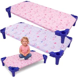 2 Pcs Cot Sheets for Daycare 23" x 51" Cot Fitted Sheets, Rainbow, about 23" x 51"