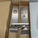 Front Door Handle and Deadbolt Set, Brushed Nickel Entry Door Lock Set with Deadbolt, Heavy-Duty Zinc Alloy Exterior Door Lock Set