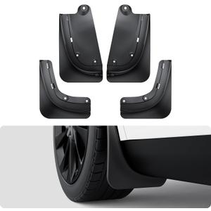 BASENOR 2026 2025 Tesla Model Y Juniper Mud Flaps Splash Guards [No Drilling No Tape] All-Weather Mud Guard, Tire Protector Mudflaps for Model Y Juniper 2025 2026 Exterior Accessories (Set of 4)
