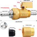 UNWAVER Garden Expandable Telescopic Hose end Adapter with Shut Off Valve Garden Retractable Hose Repair Kit fitting 1Set