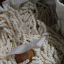 7.5ft Patio Umbrella with Fringe, Beach Umbrella, Fringe Umbrella Outdoor Patio with Hanging Hook, Tilting Aluminum Pole, UV 50+, Fiberglass Ribs, Elegant Cream