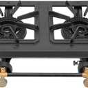 onlyfire Cast Iron Camping Stove 2 Burner Stove Propane Gas Cooker for Outdoor Camping, Barbecue Grilling, Tailgating, Hiking