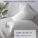 ZonLi 100% Rayon Derived from Bamboo Cooling Fitted Sheet Cali King Size for Hot Sleeper, 72"x84", Snow White