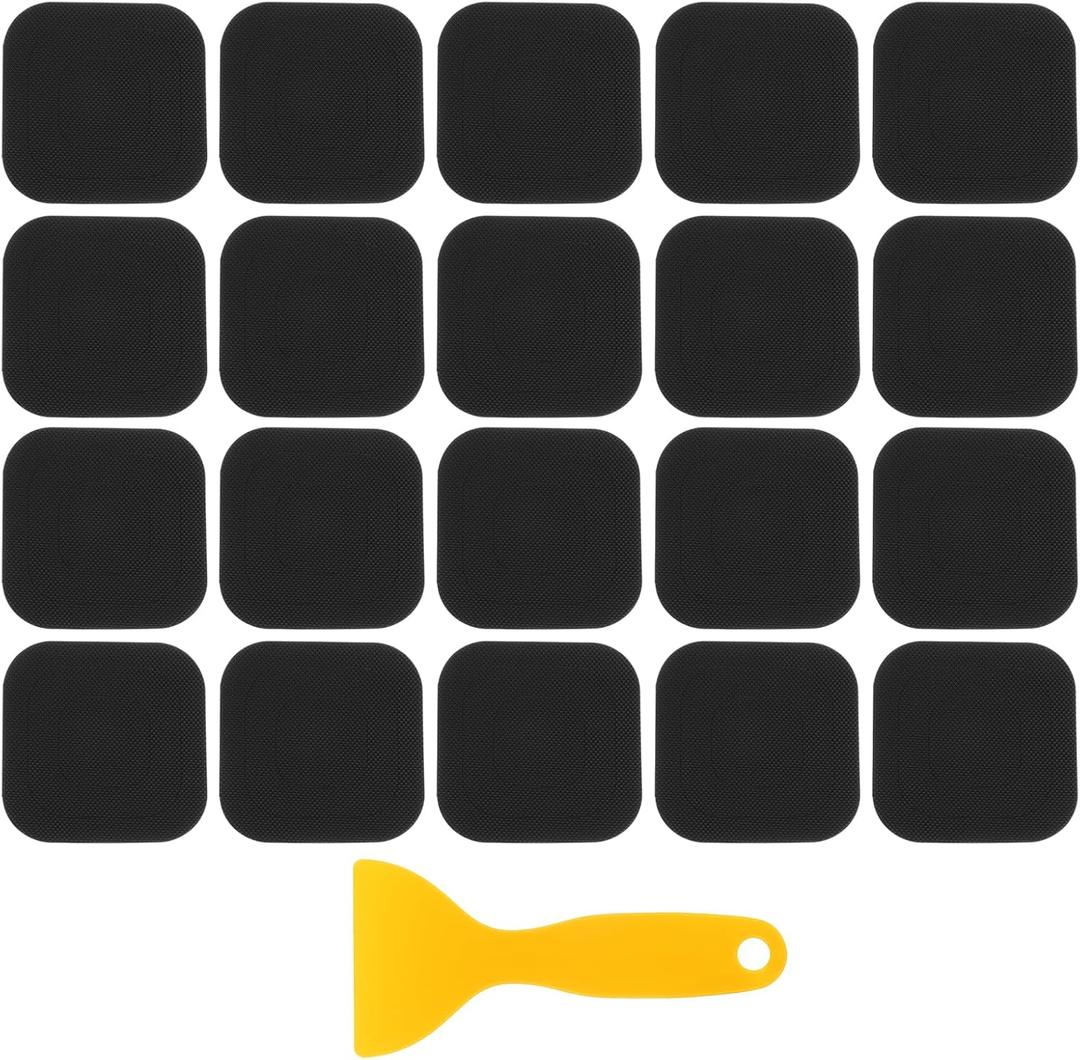 uxcell 20pcs Non-Slip Bathtub Stickers, Anti Slip Shower Stickers Safety Strips Bath Tub Stickers with Scraper for Bathtub Shower Stairs, Black