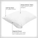Set of 4 Standard/Queen AllerEase Pillow Protectors - Moisture Wicking, Advanced Allergy Protection - Premium Polyester, Zippered Protectors