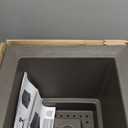 Step2 Lakewood Square Planter, Large Planters for Outdoor Plants, Gardening and Flower Pot for Patio or Porch, Efficient Drainage, Durable Plastic, Dark Cedar, 1-Pack