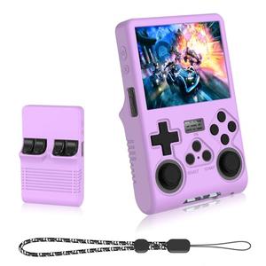 Silicone Case for R40S PRO, Anti-Slip, Shock Proof, Soft Protective Case for R40S Pro Handheld Game Console with Lanyard - Purple