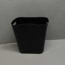 UUJOLY Plastic Small Trash Can Wastebasket, Garbage Container Basket for Bathrooms, Laundry Room, Kitchens, Offices, Kids Rooms, Dorms, 3.5 Gallon, Black