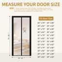 Adjustable Transparent Insulated Door Curtain DIY Size Width 29"-34" Height 79"-82",Screen Door with Reinforced Magnets Auto Closer, to Keep Warm in Winter Cool in Summer for Air Conditioner Room