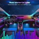Interior Car LED Strip Lights, Acrylic LED Lights RGB Dreamcolor 6 in 1 with 175 inches 593 LEDs Fiber Optic Ambient Lighting Kits,APP and Remote Control 16 Million Colors Car Neon Lights