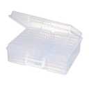 novelinks Transparent 4" x 6" Photo Organizers and Photo Storage Box with Handle, 16 Inner Photo Cases, Portable Picture Organizers & Photo Storage Containers (Clear)