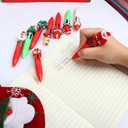 24 Style Christmas Pens Bulk, Multicolor 4 in 1 Christmas Pens, Mini Xmas Tree Wreath Stocking Ballpoint Pen, Stocking Stuffers Cute Winter Pen Bulk for Colleagues, Families, 24Pcs
