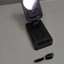 Portable Smart Induction Speaker Mobile Phone Holder RGB Colorful Ambient Light Wireless Bluetooth Speaker Phone Reverse (Black)