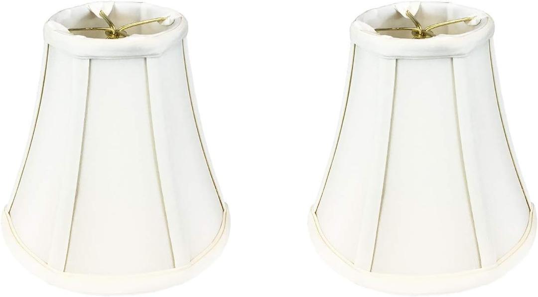 Royal Designs, Inc. BSO-704RC-7WH-2 True Bell Basic Lamp Shade with Round Clip, 3.75 x 7 x 6.75, White, 2-Pack