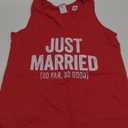 Just Married So Far So Good Shirt Newlywed Bride and Groom Tank Top (Small, Black)