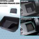 Cool Box Organizer fit for Toyota Land Cruiser Prado 250 2024-2027 & Lexus GX550 2024 2025 Extra Storage Space - No-Slip Center Console Organizer ABS Plastic Double Storage Space(Only Fit Cool Box)