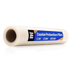 Countertop Protection Film, 24 inch x 600', Made in USA, Self Adhesive Clear Countertop Protector, Clean Removal Surface Protection Film for Kitchen Counters, Granite, Marble, Acrylic, Glass & Quartz