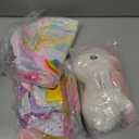 HUITEM Unicorn Toys for Girls Age 4-6, Ballerina Doll Stuffed Animal with 3 Set Clothes, Plush Bag, Accessories, 16 inch Unicorn Doll Toys Birthday Gift for 3 4 5 6 Year Old Little Girls