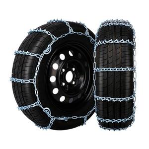 PONYBRO Snow Chains with V Bar, Quik Grip Easy Installation Tire-Chains Sturdy and Durable, Portable Reusable Universal Emergency Tire Traction Chain for Passenger Cars, SUVs, Pickups, MPV -Set of 2