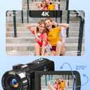 Camcorder,FHD 4K Video Camera,56 MP WiFi Vlogging Cameras for YouTube with IR Night Vision,18X Digital Zoom 3.0''Touch Screen Digital Camera with 64GB Card,Remote Control,Webcam and Battery, Black