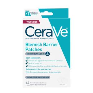 CeraVe Hydrocolloid Pimple Patches with Niacinamide, Ultra-Thin, 44ct | Absorbs Oil with Niacinamide and Ceramides, Ultra-Thin Acne Patches That Blend Into All Skin Tones, For Sensitive Skin