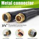 Garden Hose 50FT Lightweight Water Hose 3/4, Flexible Hose with 10 Sprayer, Burst-Resistant, Anti-Kink for Outdoor Use, Watering(Green)