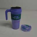 Insulated Travel Mug, Sweat-Proof Lid & Reusable Straw - Keeps Drinks Cold for 24 Hrs, Fits Cupholders, Dishwasher Safe-Mineral Blue