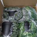 Palonu Artificial Hanging Plants for Shelf, 4 Pack Fake Potted Greenery Plant Faux Mandala Vine, String of Pearls, Ivy Vine,Persian Grass Fern in Pot for Desk Home Bathroom Farmhouse Room Table Decor