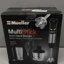 Mueller Multistick 800W 5-in-1 Immersion Blender Handheld, 12 Speed Hand Mixer - Turbo Boost, Heaviest Duty Copper Motor, Titanium Blades Hand Blender, Milk Frother Wand, Whisk, Kitchen Gadgets Black