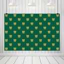 10x8ft Green Indian Pooja Backdrop Lotus Marigold Garland Puja Diwali Pujan Background for Chatiya Ganesh Mehndi Festival Decorations Wedding Party Photo Props