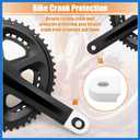 4 Pcs Silicone Bicycle Cycling Crank Boot Protectors Mountain Bike Sleeve Crank Arm Cover Protection White Auto Accessories