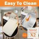 Double Sided Stainless Steel Cutting Board for Kitchen White Large Steel/Wheat Straw PP Cutting Boards non Toxic Chopping Board for Meat, Vegetables, Fruits 16"11" Upgrade Version