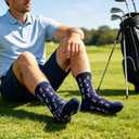2 x Annoyed Golf Socks for Men,Christmas Stocking Stuffers Gift for Dad Husband, Funny Golf Accessories Gifts for Men (Blue)