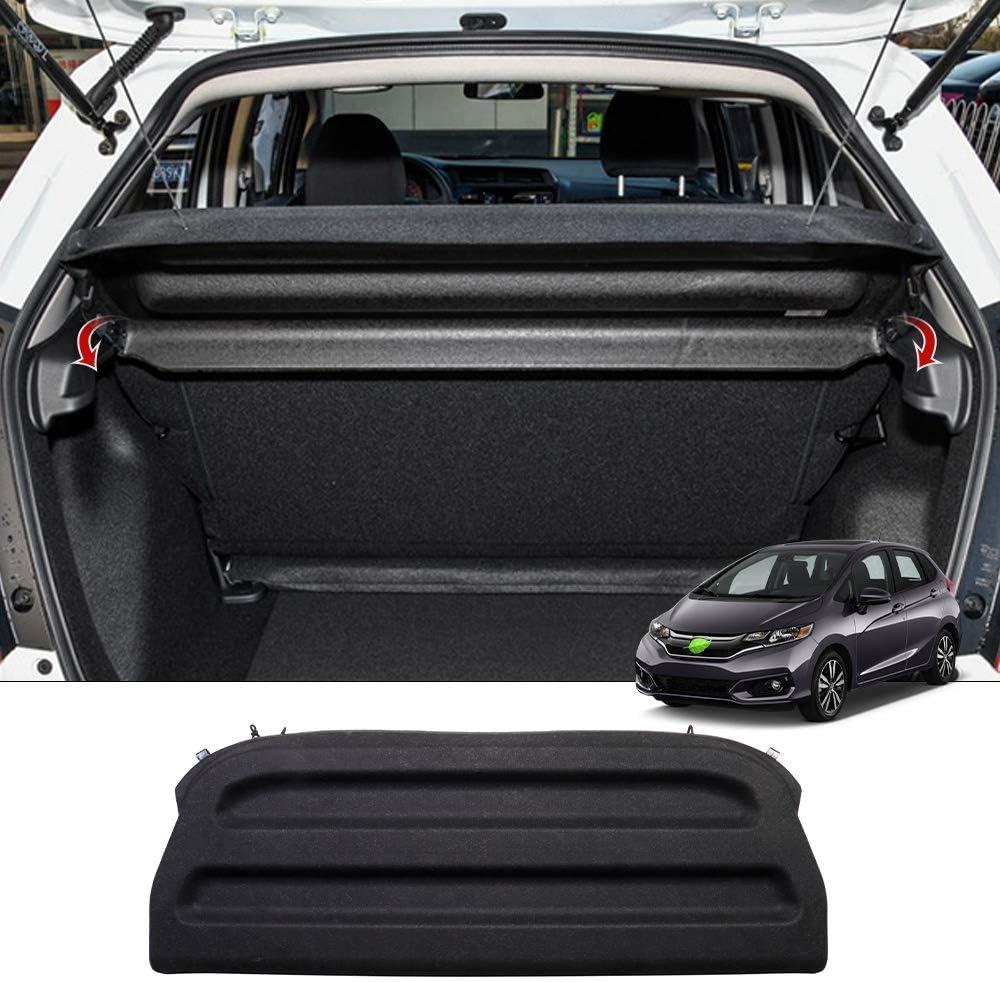 Powerty Cargo Cover for 2015-2019 2020 Honda Fit Accessories Retractable Trunk Cover Security Cover Shielding Cargo Luggage Cover Black