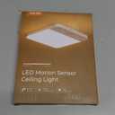 FULEN Motion Sensor Ceiling Light Fixture, Cordless Closet Light Battery Operated, Rechargeable Magnetic Mount LED Shower Light for Bathroom,Stairs,Garage,Hallway,3 Color Temperatures,Remote Control (1 Pack, White)