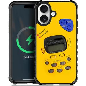 for iPhone 17 Case,Retro Walkman Music Design[Compatible with MagSafe],All-Round Protection Shockproof Anti-Scratches TPU Cover,Cases for Woman Man