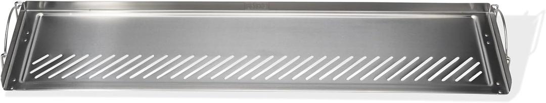 "Weber 30" Slate Griddle Warming Rack & Resting Tray EasyInstall Adjustable Rack with Raised Edges & Narrow Heat Slots for Keeping Food Warm, Toasting & Extra Cook Space