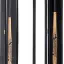 HOROW Baseball Bat Display Case - Baseball Bat Wall Mount Wooden Frame with Acrylic Transparent Door Holder Rack Cabinet Wall Mounted Shadow Box Vertical or Horizontal, w/98% UV Protection-Lock (Single Black)